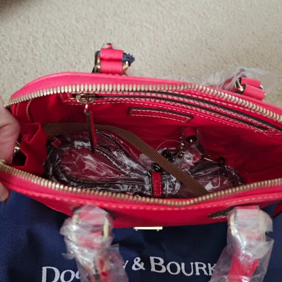 Dooney & Bourke Bitsy Zip Zip — Red Saffiano Leather, NWT, Retired, Crossbody - Picture 12 of 15